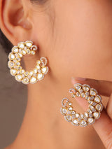 Chandrika Crescent Kundan Earrings