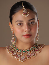 Emerald Rajwada Polki Grandeur Choker