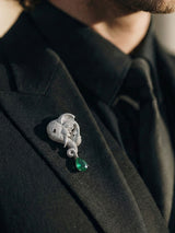Gajraj Emerald Luxe Brooch