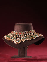 Emerald Rajwada Polki Grandeur Choker