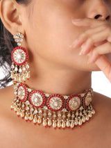 Gulabi Rivaayat Choker with Dangler Earrings