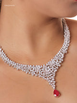 Teardrop Diamond Necklace Set