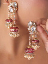 Royal Polki Double Jhumka