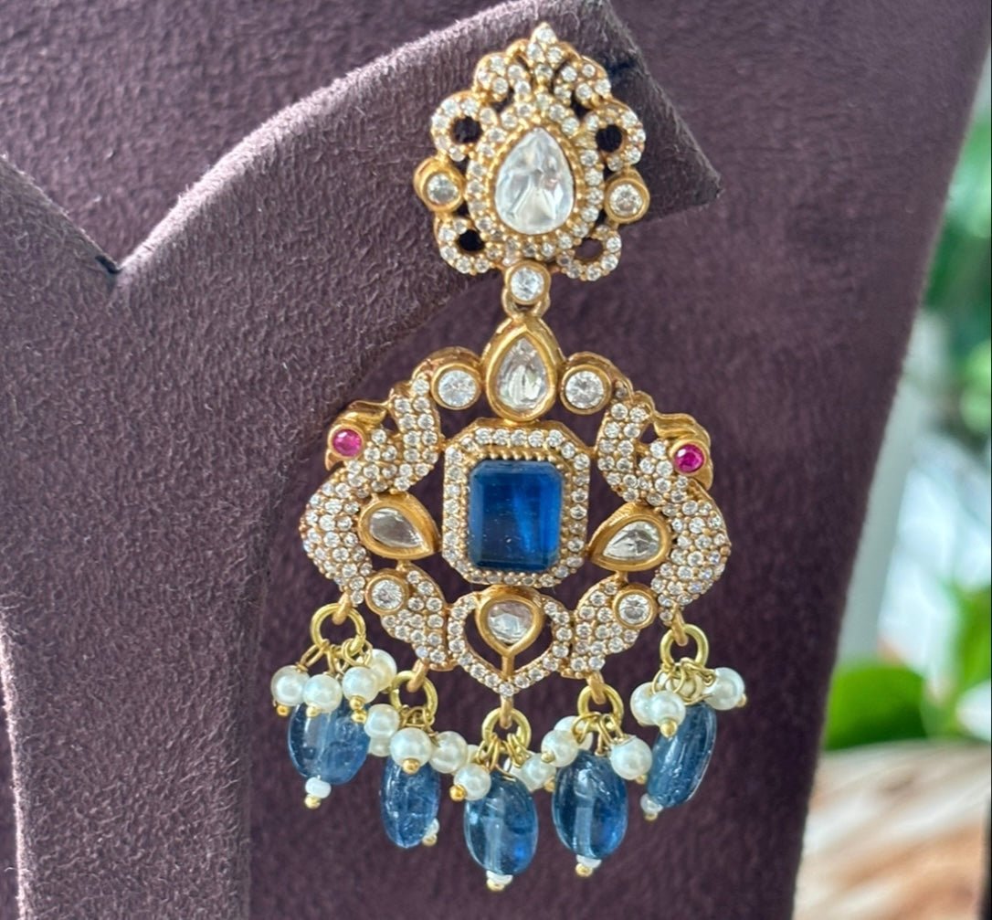 Beautiful kundan peacock choker set - MR Jewels