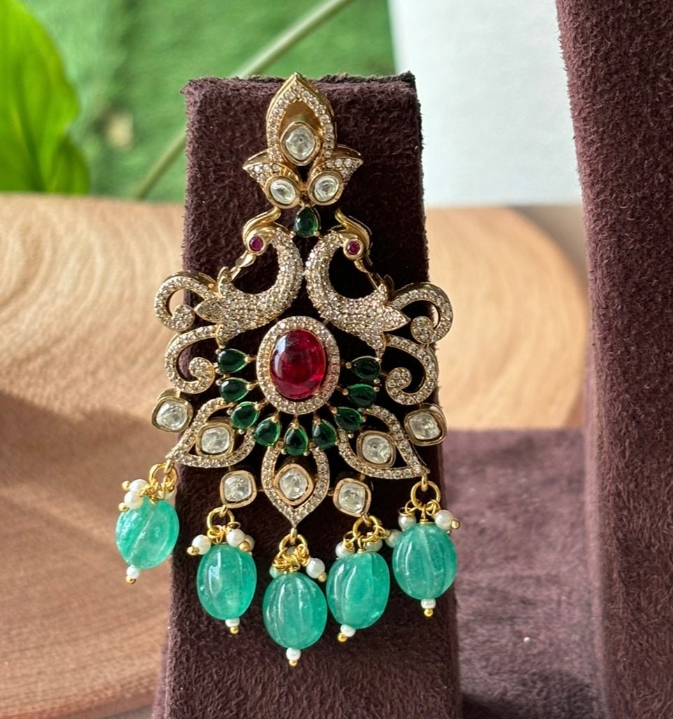 Peacock Glory Designer Necklace Set - MR Jewels