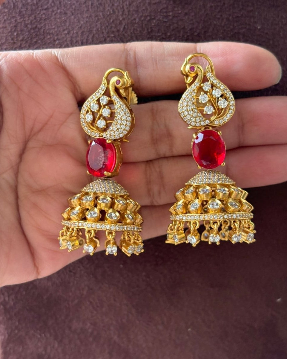 Radiant Twilight Doublet Set with matching jhumkis - MR Jewels