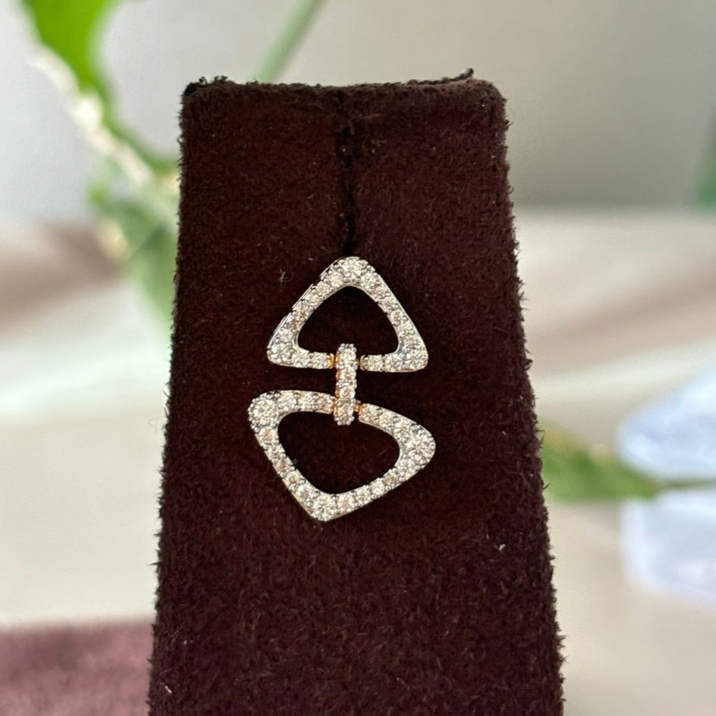 Triangular Elegance Diamond - Cut Necklace Set - MR Jewels