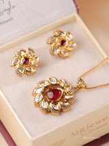 Jivika Kundan Pendant set