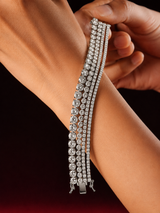 4 layered diamond Tennis Bracelet