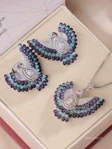 Amayra Bird American Diamond Pendant Set