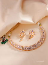 Meenakari Polki Pearl Drop Necklace Set