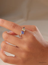 Swarovski Cut Dual Stone Adjustable Ring