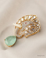 Royal Elephant Kundan Brooch
