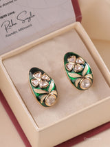 Meenakari Polki Studs