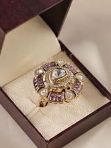 Statement Polki Ring- Adjustable Size