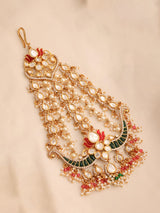 Multicolor Gold Plated Jadau Designer Kundan Passa