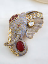 Elephant Statement Brooch – Handcrafted Luxury