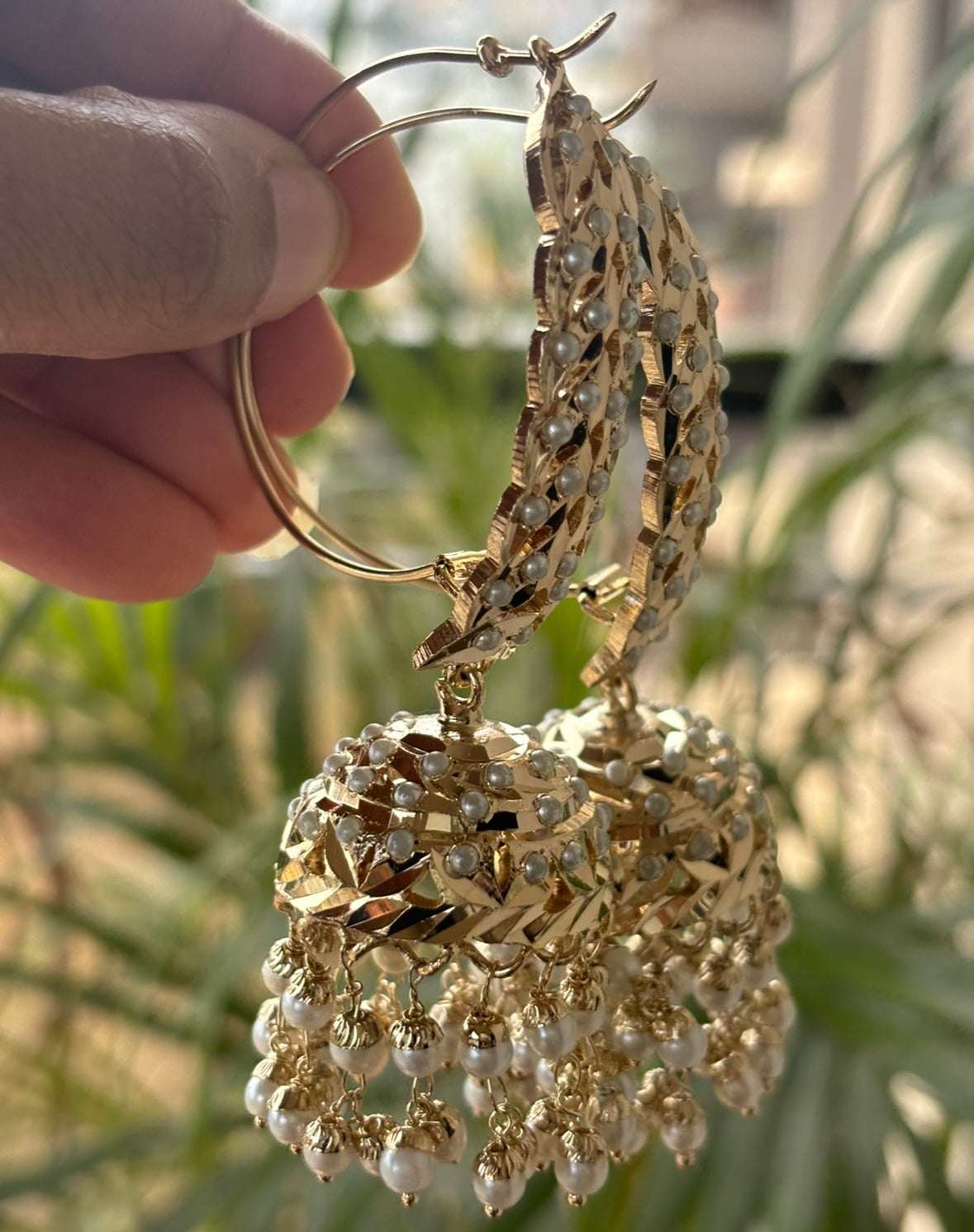 Zoya Jadau Jhumka Chaandbaali Earrings