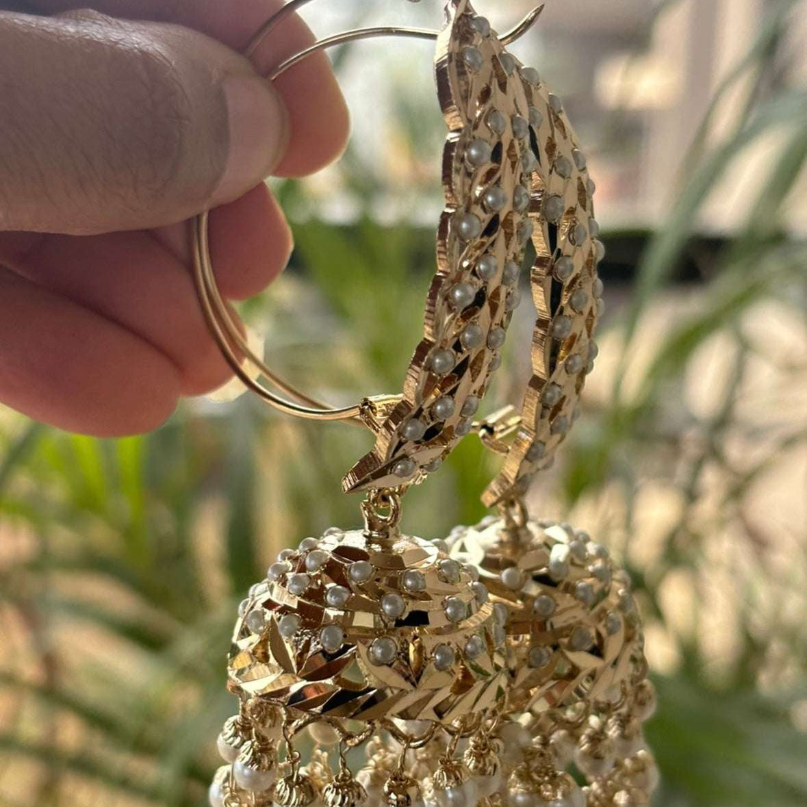 Zoya Jadau Jhumka Chaandbaali Earrings