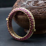 Jodha’s Jewel – Antique Emerald/ Ruby  Openable Bangle