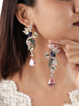 Parizaad Crystal Bird Drop Earrings