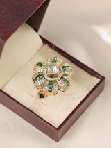 Alankara Polki Cocktail Ring- Adjustable Size