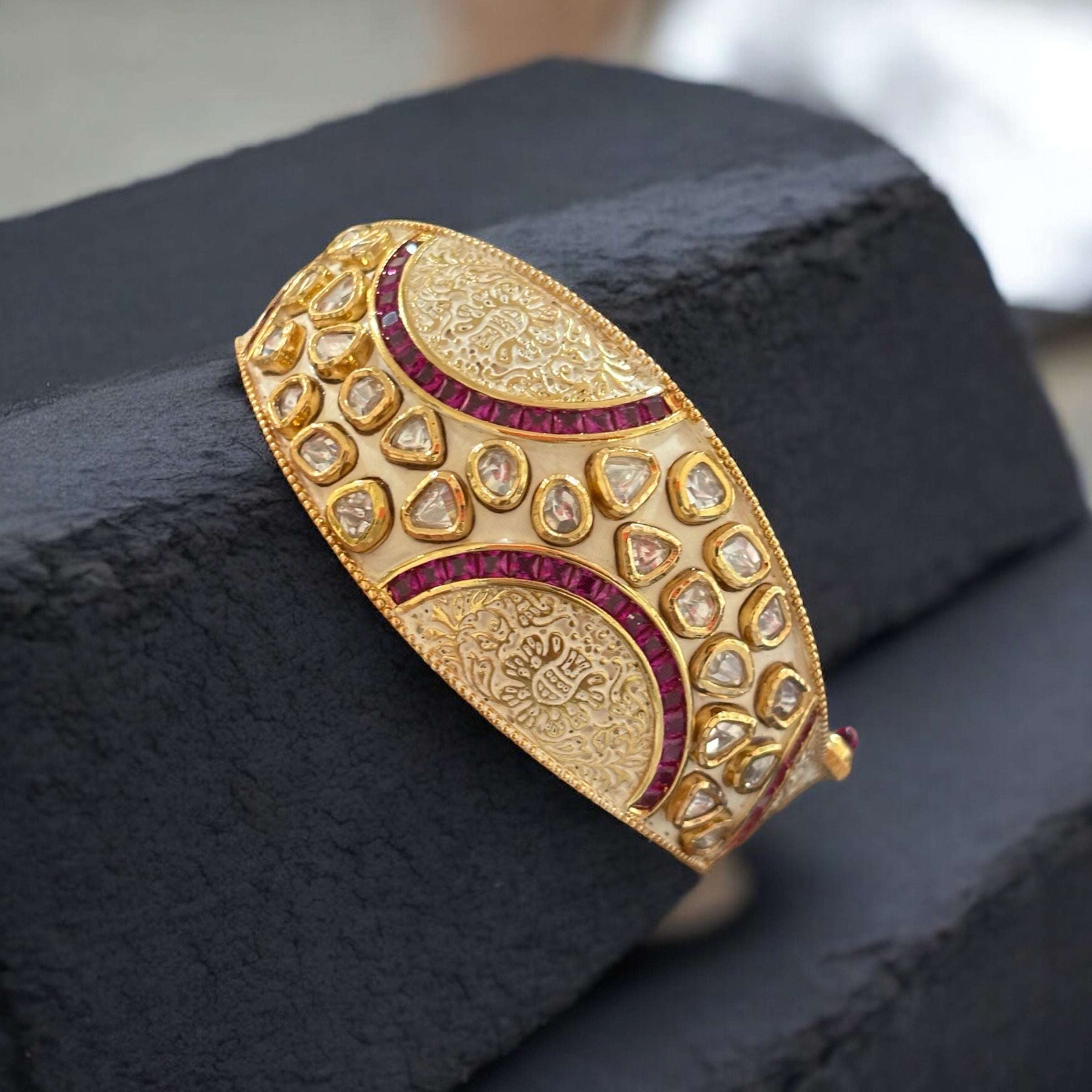 Mahira Kundan Gold Bracelet