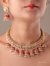 Royal Hasli Kundan Pearl Drop Necklace Set