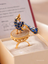 Royal Peacock Adjustable Statement Ring