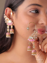 Eshana Kundan Pearl Drop Ear Cuffs