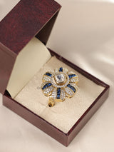 Alankara Polki Cocktail Ring- Adjustable Size