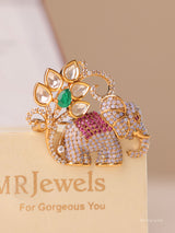 Samaira Elephant Brooch
