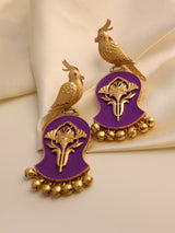 Morni Bird Motif Handcrafted Earrings