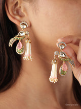 The Gulnaar Bird Kundan Earrings