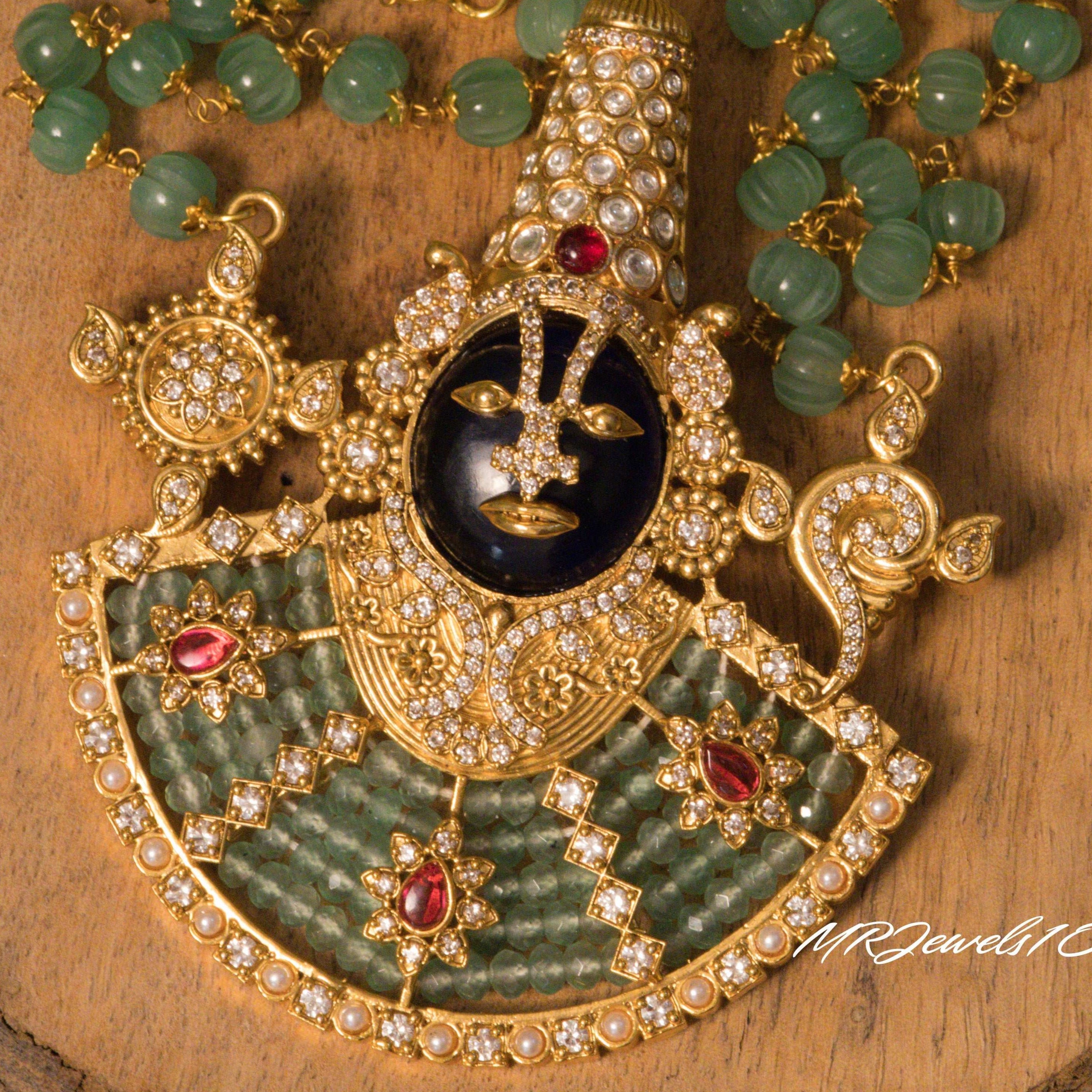 Ananta Darshan – Regal Tirupati Balaji Pendant Necklace Temple Jewellery