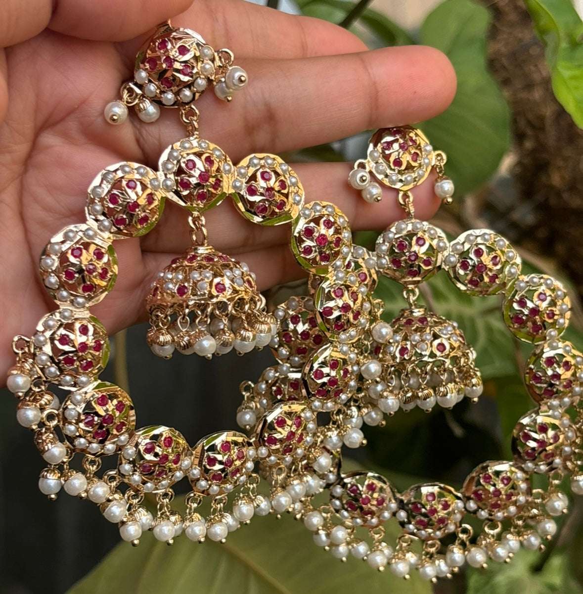 Zoya Jadau Chandbaali with jhumka