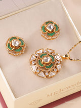 The Royal Gulab Kundan Pendant Set
