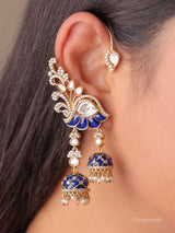 Eshana Kundan Pearl Drop Ear Cuffs