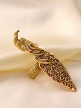 Majestic Peacock Empress Ring -Free size