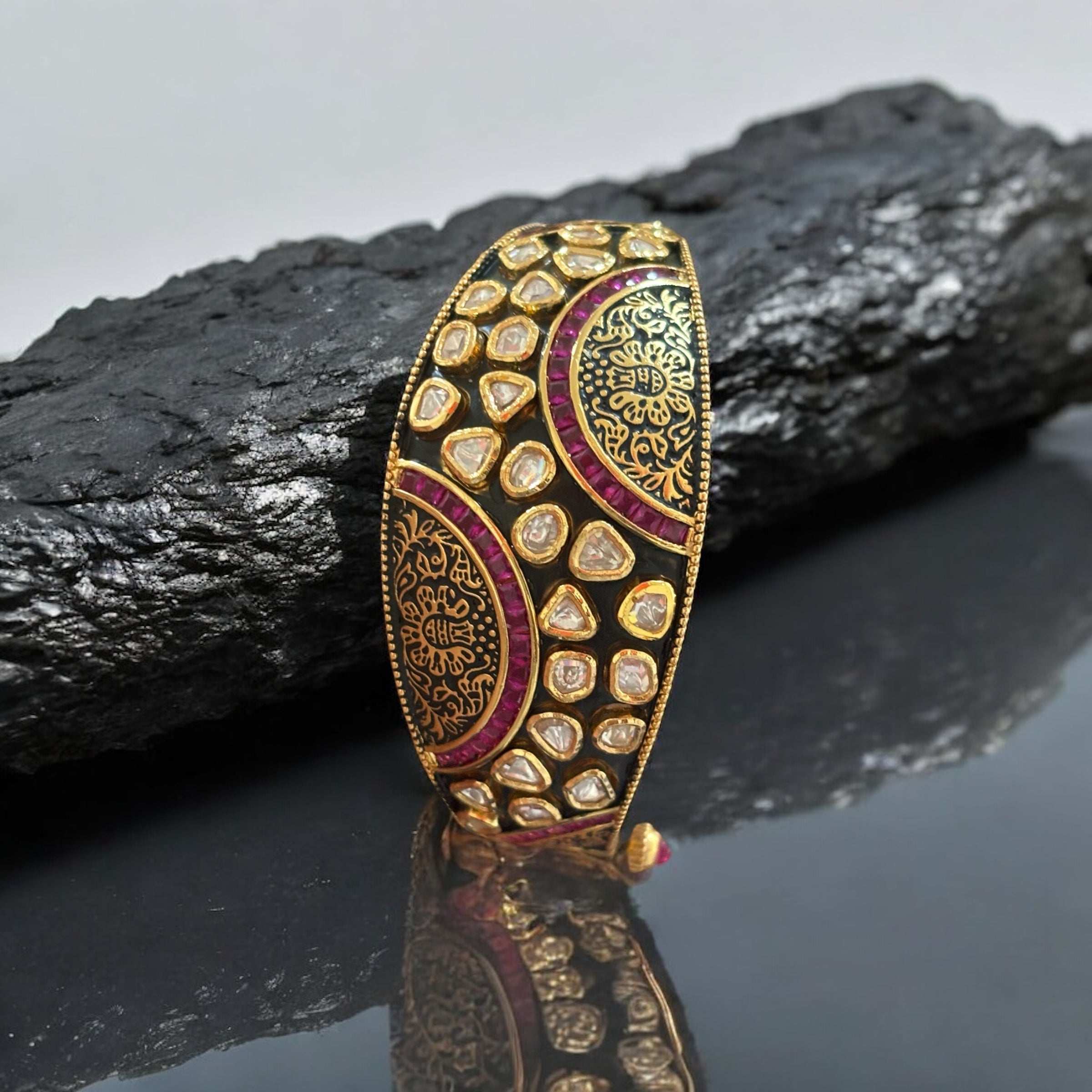 Mahira Kundan Gold Bracelet