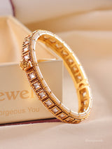 Kundan Pearl Statement Kada Bangle (Openable)