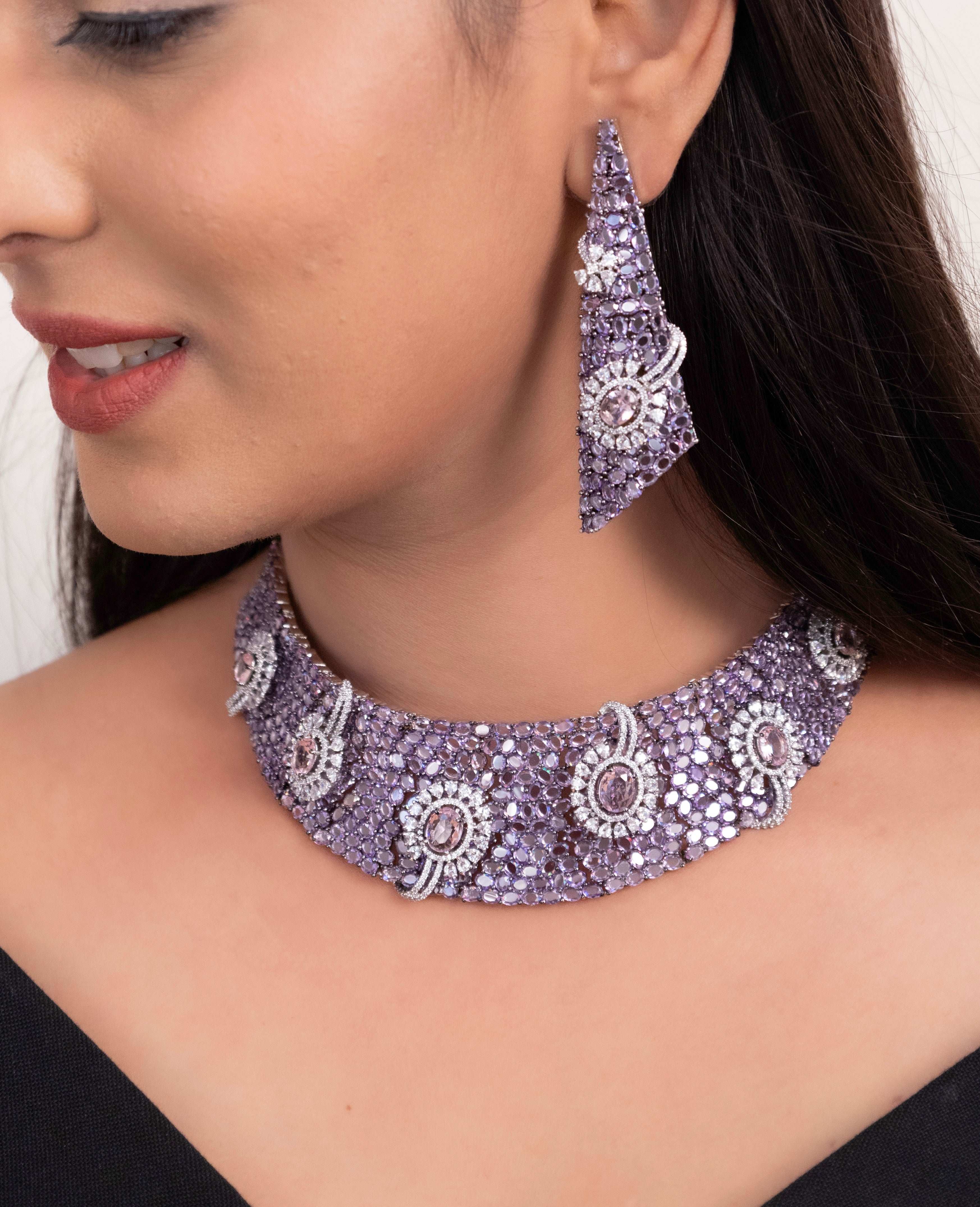 Luxe Celeste – Diamond Choker Set