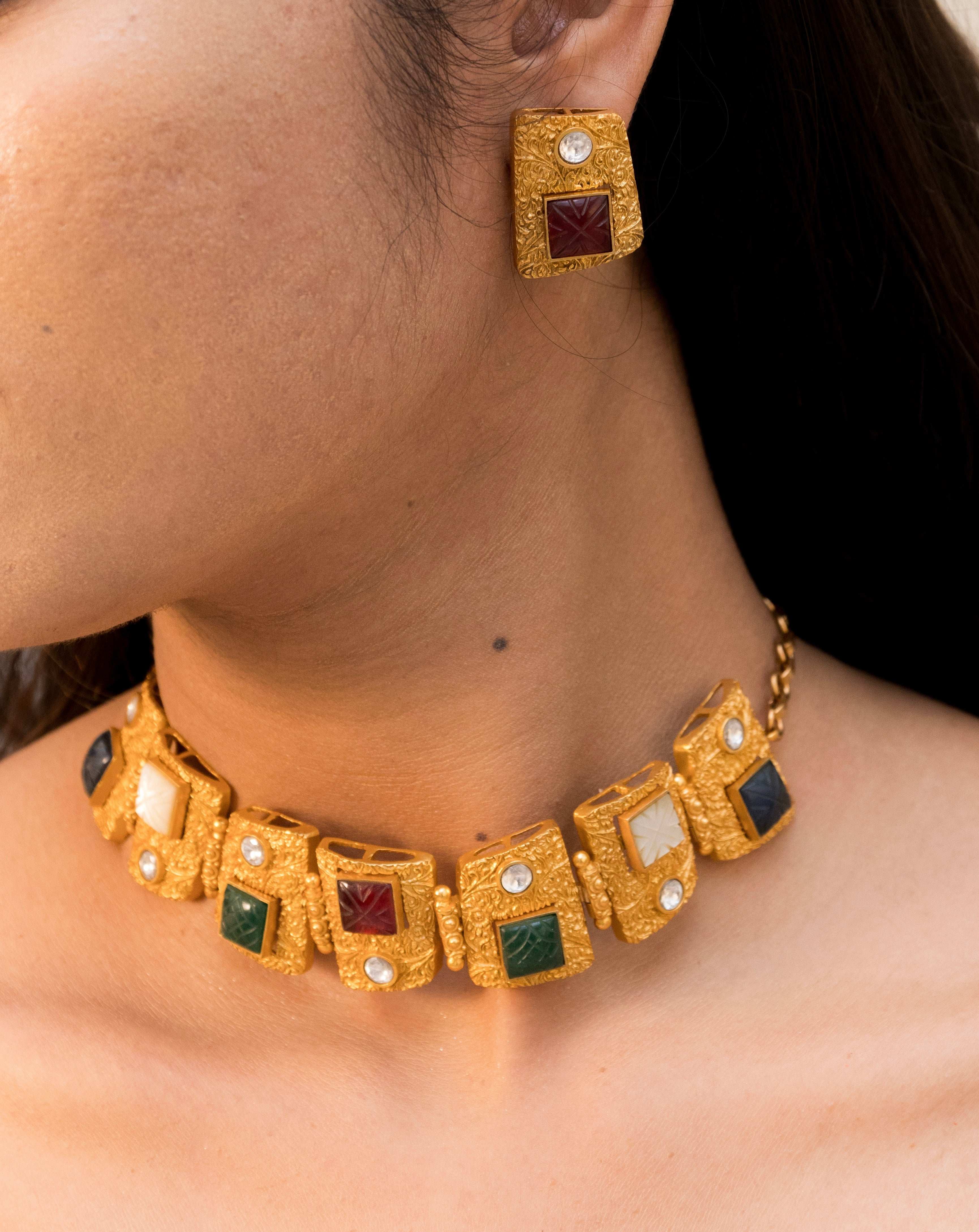 Varnika Era – Artistic Heritage Choker Necklace