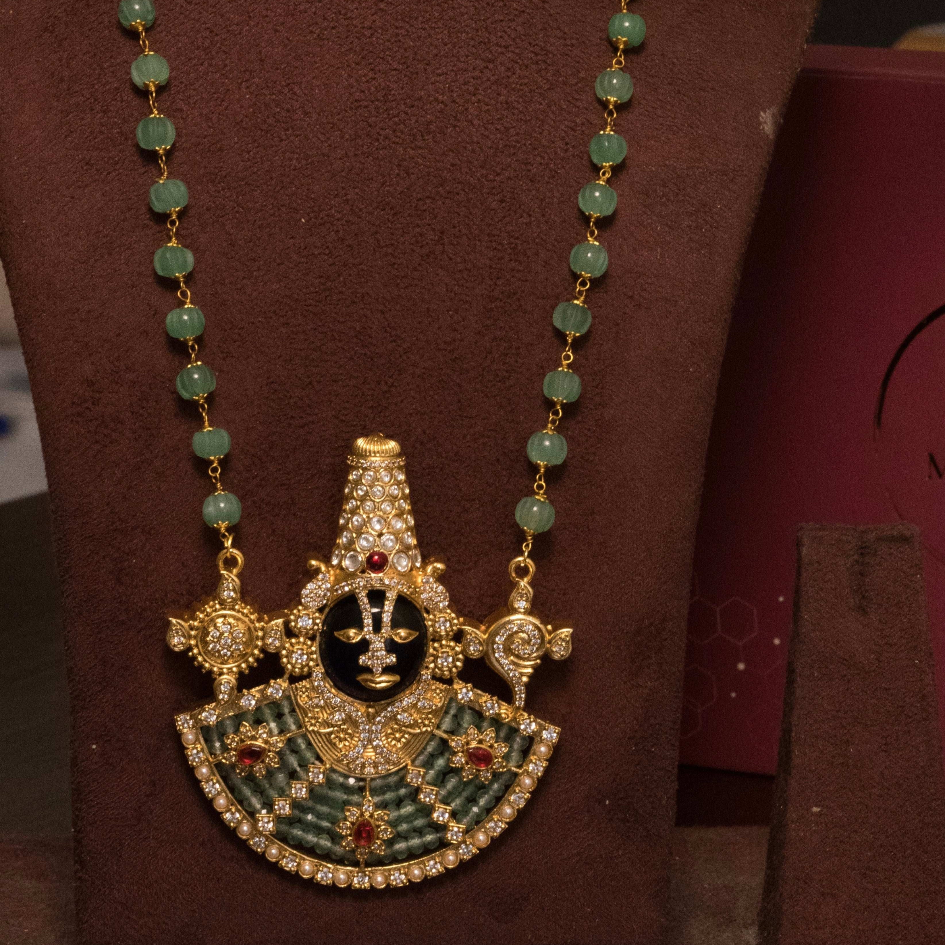 Ananta Darshan – Regal Tirupati Balaji Pendant Necklace Temple Jewellery