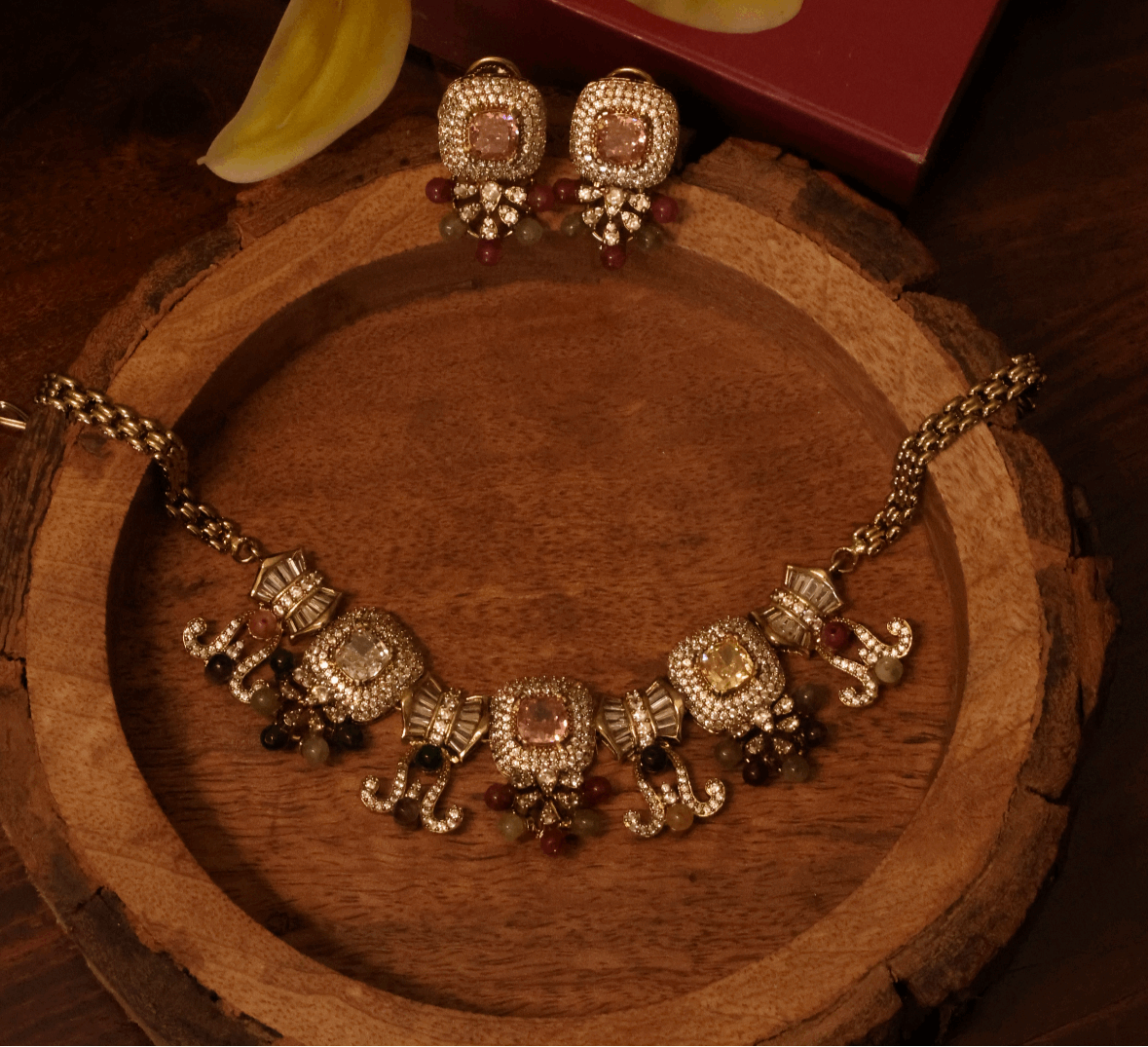 Sabya inspired MultiGem Stone Necklace