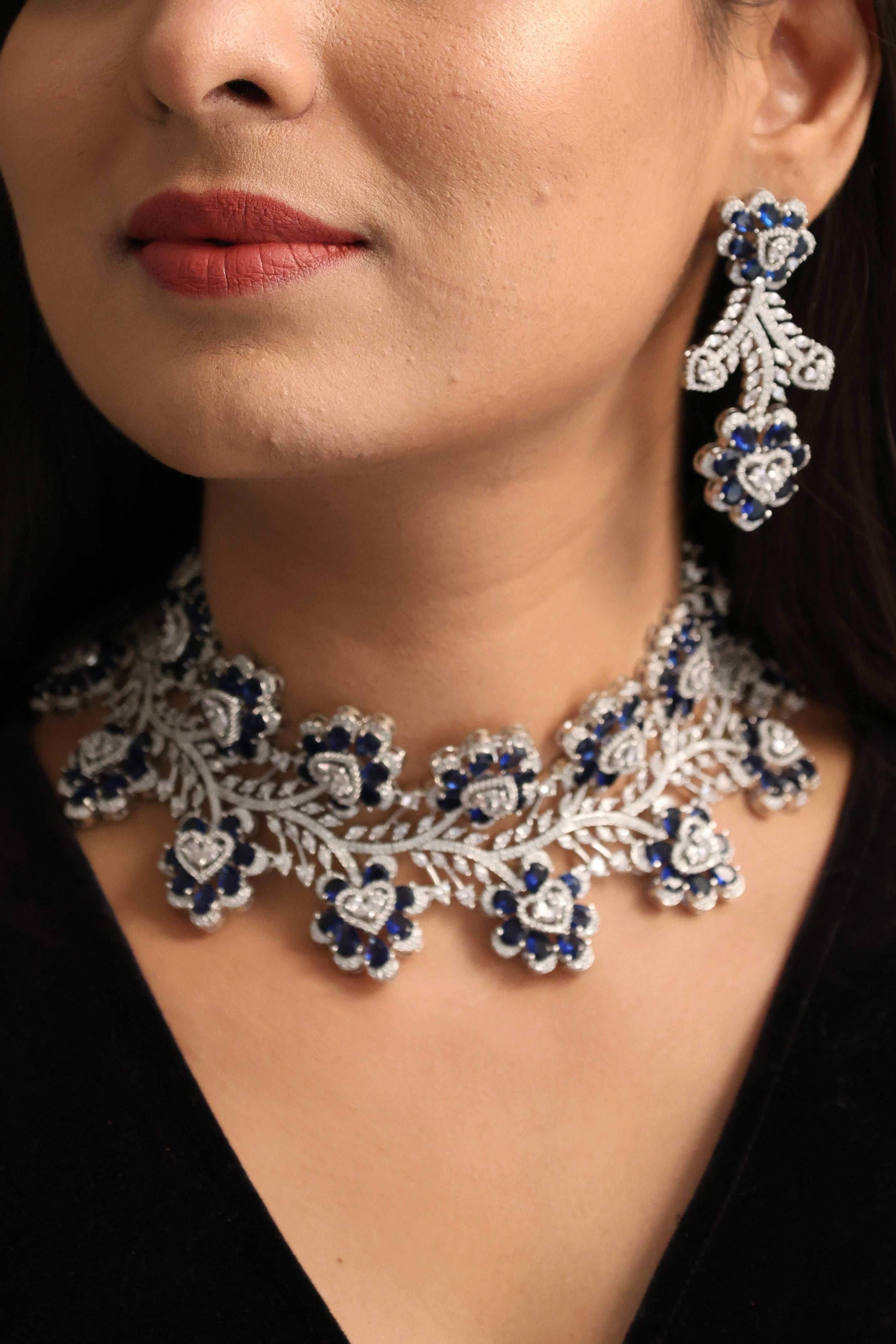 Designer  Luxe Diamond  Necklace Set