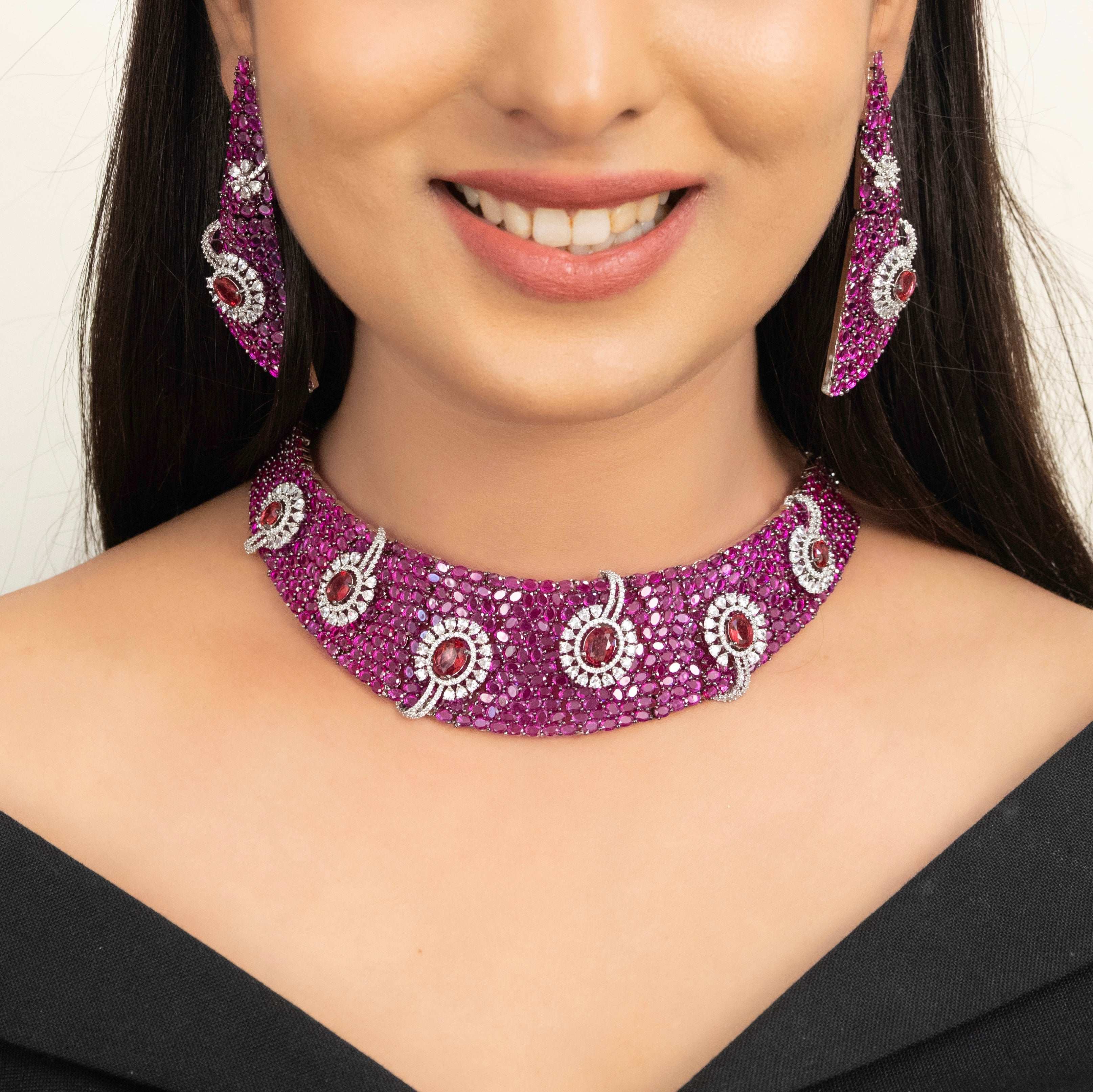 Luxe Celeste – Diamond Choker Set