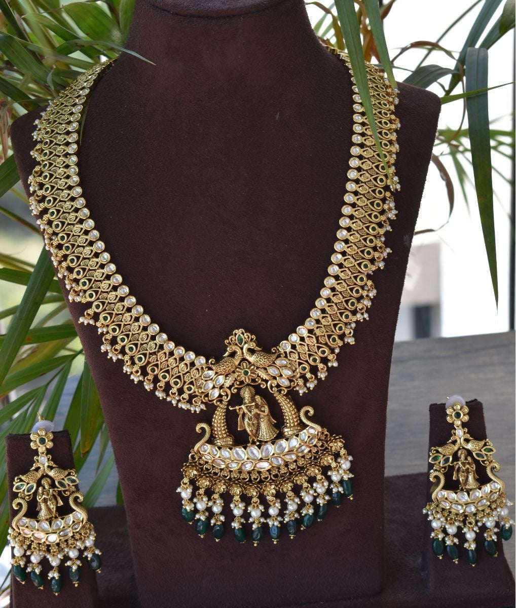 Vrindavan Bliss Temple Jewelry Set