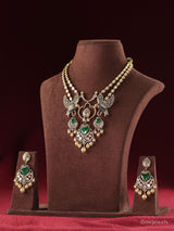 The Zareen Twin Bird Polki Necklace Set