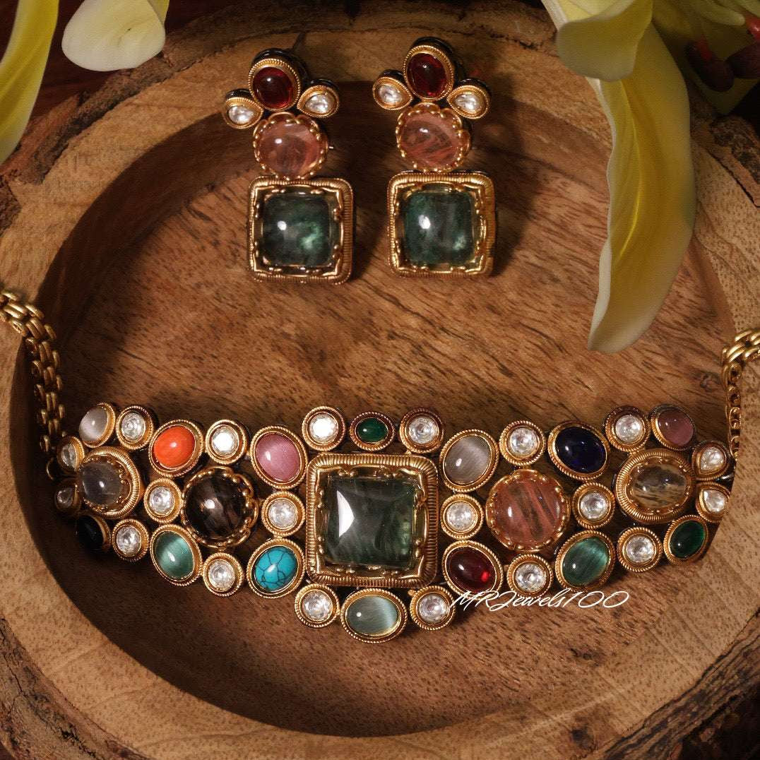 Aabroo Raas – Elegant Heritage Choker Set